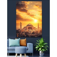 Artmeg Istanbul Sultanahmet Camii Gün Batımı Dekoratif Kanvas - Mdf Ahşap Tablo