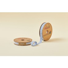 Mcg Biye Çiçekli Katlı A01 Mavi 2 cm 25 Metre %65 Koton %35 Polyester