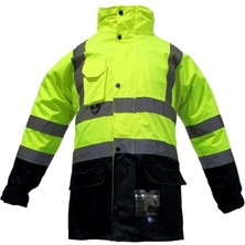 Junıor JN1003 Fosforlu Oxford 5+1 Içi Çıkmalı Parka Sarı Lacivert Xxxl Beden