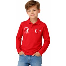 Karaoğlu Tekstil Polo Yaka Türk Bayraklı Atatürk Baskılı Penye Tişört