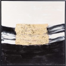 Mudo Home GOLDEN ABSTRACT ÇERÇEVELİ YAĞLI BOYA 100X100CM