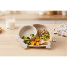 Veyla Style Bebek ve Çocuk Mama Tabağı 2 Bölmeli Fil Model