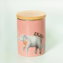 Yvonne Ellen Animals Pembe Porselen Saklama Kabı 10X15 cm