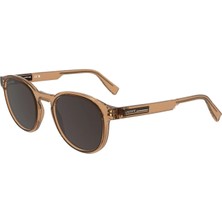 Lacoste L 6055S 204 51 Unisex Oval Aynalı Şeffaf Bakır Kemik Güneş Gözlüğü