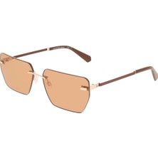 Calvin Klein Jeans Ckj 25207S 721 62 Unisex Geometrik Gold Metal Güneş Gözlüğü