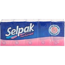 Selpak Çiçek Kokulu Cep Mendili 10'lu 2 Katlı 100 Adet Düz Yapraklı Mendil