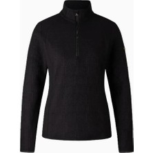 Bogner Sport Medita Black B Logo Desenli Fleece First Layer Kayak Kadın Içlik Üst