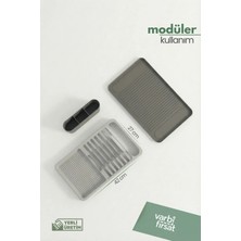 VarBiFırsat Modern Flat Tasarım Tepsili Ayrılabilir Bulaşıklık Bulaşık Sepeti Kurutmalık