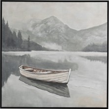 Mudo Home QUIET SHORE ÇERÇEVELİ YAĞLIBOYA TABLO 100X100 CM