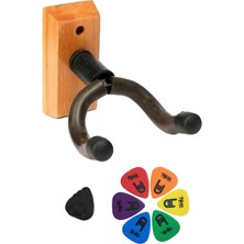 Lastvoice GDS-555S-PAK Ahşap Gitar Duvar Standı Askısı Aksesuar Seti