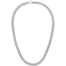 Daniel Wellington Ellipse Cuban Chain Necklace Silver