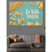 Artmeg Italyan Mutfağı La Vita Pasta Dekoratif Kanvas - Mdf Ahşap Tablo