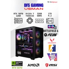 AMD Dfs Gamıng Usman Ryzen 7 7800X3D-B650M-RTX 5070-32GB Ddr5 Ram-1tb M.2 Ssd-Masaüstü Oyuncu Bilgisayarı