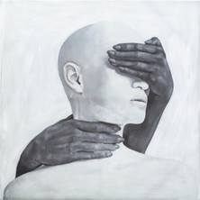 Mudo Home ABSTRACT WOMEN IN WHITE YAĞLI BOYA TABLO 120X120CM