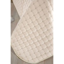 Çeyiz Diyarı Meltem Tek Kişilik Yatak Örtüsü Krem Pamuk Saten Modern Tema 180 x 240 cm