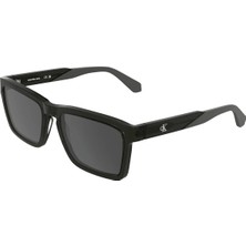 Calvin Klein Jeans Ckj 25617S 050 56 Unisex Dikdörtgen Şeffaf Gri Kemik Güneş Gözlüğü