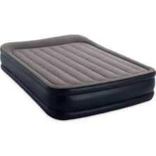 intex İntex Elektrikli Çift Kişilik Queen Deluxe Yatak Fiber-Tech 152x203 cm Konforlu ve Taşınabilir