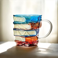 Borosilikat Cam Renkli Sherlock Kupa 350 ml 1 Adet