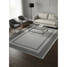 Filizon Mess Modern Dekoratif Yumuşak Dokulu Sisal Halı 3948 Gri Siyah