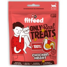 Fitfeed Freeze-Dried Çiğ Tavuk Yürek Kedi Ödül Maması 40g