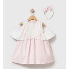 Queen Kids   Kız Çocuk Fırfırlı Elbise Pembe