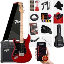 Midex RPH-31RD-25AMP Solak Elektro Gitar 25W Amfili Full Set