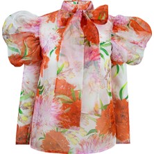 Senna Boıte Blouse Nar Çiçeği