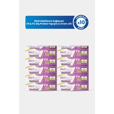 Aktident Fit & Fix Diş Protezi Yapıştırıcı Krem X10