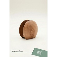 VarBiFırsat Doğal Akasya Ağacı Oval Peçetelik