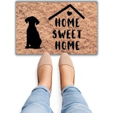 Bert Köpek Figürlü Home Sweet Home Kapı Önü Paspası Dijital Baskılı Kaydırmaz Tabanlı Modern Paspas