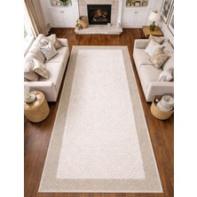 Filizon Mess Modern Dekoratif Yumuşak Dokulu Sisal Halı 3946 Krem Vizon