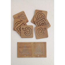 Mars Tasarım 2 El Çizgi Çalışması ve Ince Motor Beceri Geliştirici Oyun - 10X10 cm Boyutunda