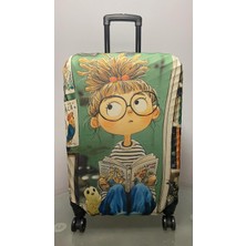 GANUE Valiz Kılıfı- Kitap Okuyan Kız