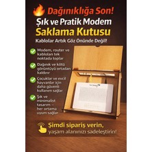 Mars Tasarım Asılabilir Dekoratif Modem Wifi Saklama Gizleme Kutusu - Asılabilir-5mm Kalınlık