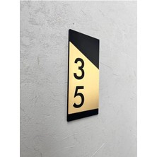 Mars Tasarım Dekoratif Temalı Daire, Kapı, Otel, Oda, Dükkan Numarası - 10 x 20 cm