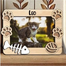 Mars Tasarım Kişiselleştirilmiş Evcil Hayvan Fotoğraf Çerçevesi - Kedi Severler Için Hediye 10X15 Fotoğraflar