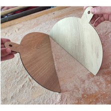 Mars Tasarım Kolay Lahmacun ve Pizza Küreği - 2 Li - 3 mm Mdf Ahşaptan Üretilmiştir