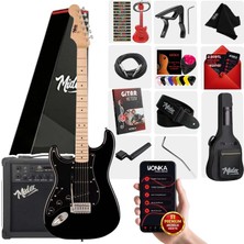 Midex RPH-31BK-25AMP Solak Elektro Gitar 25W Amfili Full Set