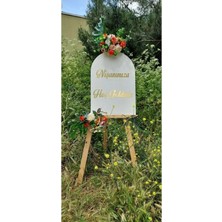 Mars Tasarım Lüks Pleksi Aynalı Karşılama Panosu, Nişan, Düğün, Kına, Mevlüt, 70X40 cm (Sadece Pano)