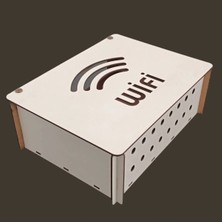 Mars Tasarım Modem Saklama Kutusu Wifi Desenli - 25X18X9 cm