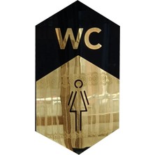 Mars Tasarım Tuvalet Tabelası – Ahşap – Pleksi - Kadın Banyo Tabelaları - Restorant – Otel – Kafe - Okul