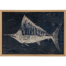 Mudo Home MARLIN ÇERÇEVELİ AHŞAP TABLO 50X70CM