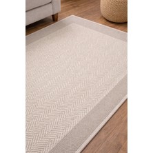 Filizon Mess Modern Dekoratif Yumuşak Dokulu Sisal Halı 3933 Krem Vizon