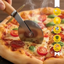 Dr.maya® | Ahşap Saplı Pratik Pizza Kesici