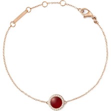 Daniel Wellington Audrey Bracelet Red Agathe Rose Gold