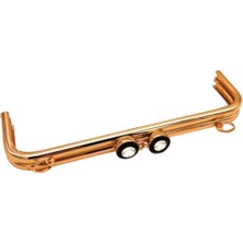 Angel Çanta Aksesuar 28 cm Taşlı  Çanta Klipsi Çanta Bursu Light Gold Metalli (Vidalıdır)