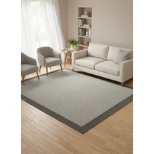Filizon Mess Modern Dekoratif Yumuşak Dokulu Sisal Halı 3946 Gri Antrasit