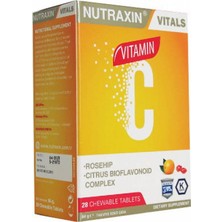 Nutraxin 28 Tablet C Vitamini Çiğneme Formda, Rosehip ve Citrus Bioflavonoid İçerikli
