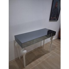 Bengi Ankara Mobilya Dresuar 90624 Tombul Model Kayın Beyaz Renk Ayak Siyah Füme Ayna Kaplı  El Yapım