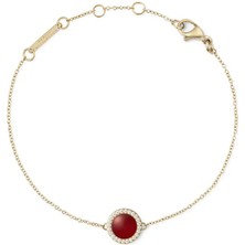 Daniel Wellington Audrey Bracelet Red Agathe Gold